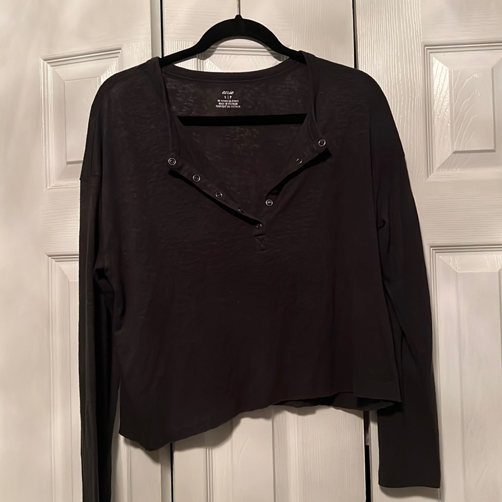 aerie overseized button up